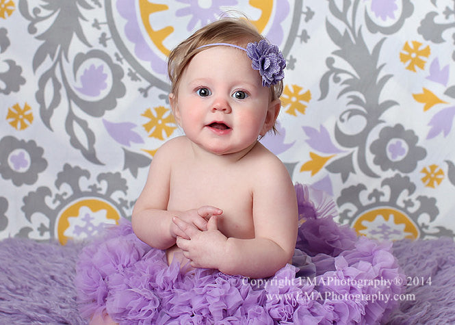 Brynn- Lavender burlap Headband