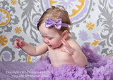 Liza- Purple Sequin Bow