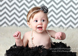 Brynn- Charcoal burlap Headband