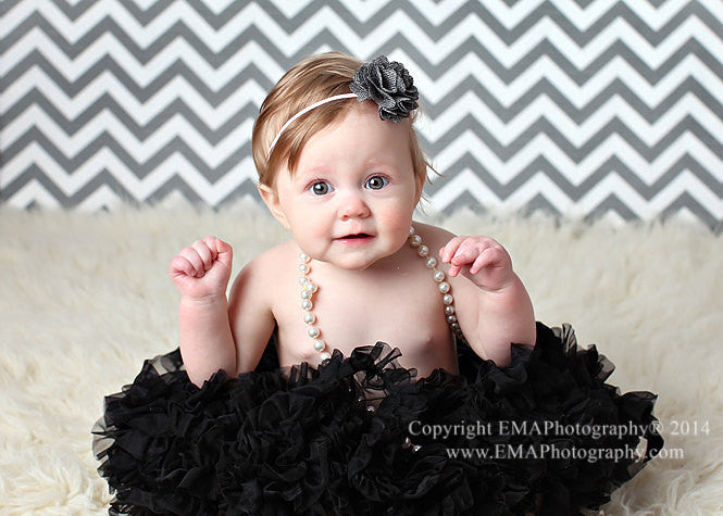 Brynn- Charcoal burlap Headband