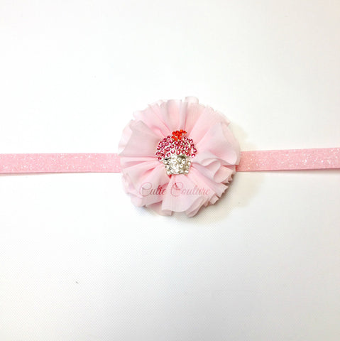 Blakely- Pink Cupcake Headband