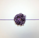Cammie- Purple Leopard Headband or Clip