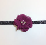 Cammie- Plum Headband or Clip