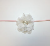 Cammie- White Headband or Clip