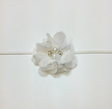 Cammie- White Headband or Clip