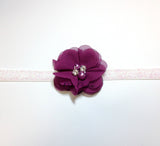 Cammie- Plum Headband or Clip