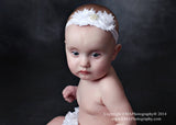 Jasmin- White Headband with Pearl