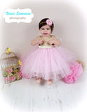 Luciana- Pink and Gold Headband