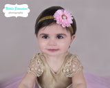 Luciana- Pink and Gold Headband