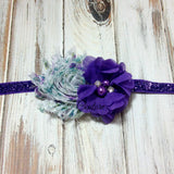 Camilla- Purple Floral and Purple Headband