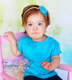 Stella- Aqua Shabby Headband