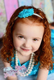Stella- Aqua Shabby Headband