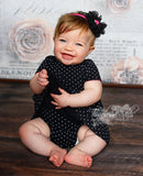 Lyla- Black flower with hot pink rose