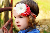Trisha- Coral and Ivory Headband
