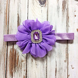 Penelope- Purple Flower with purple stone