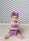 Penelope- Purple Flower with Pearl