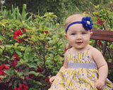 Luciana- Navy Headband with Pearl
