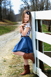 Blakey- Navy Headband with Pearl