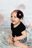 Lyla- Black flower with hot pink rose