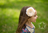 Samantha- Ivory Flower on lace