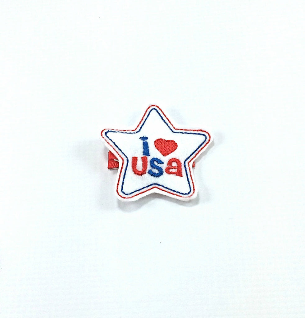 I Love USA Clippie