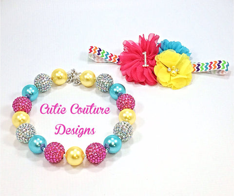 Birthday Headband and Necklace Set
