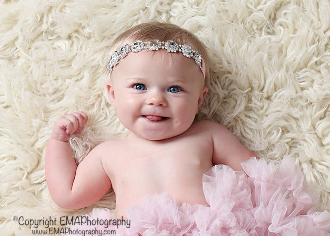 Joellie- Rhinestone squared Headband