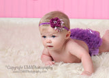 Camilla- Plum and Plum Floral Headband