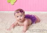 Camilla- Plum and Plum Floral Headband