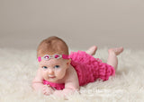 Joellie- Hot Pink Rhinestone Headband