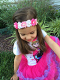 Havana- Pink, White, and Hot Pink headband