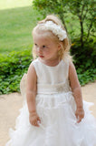 Carmella- Pink flowers on Pearl and Beaded Headband