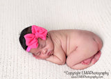 Bonnie- Hot Pink Bow Headband