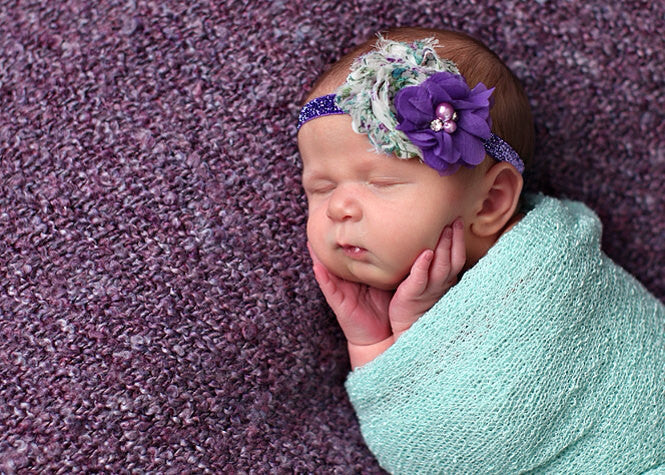 Camilla- Purple Floral and Purple Headband