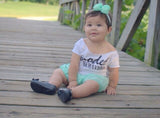 Bonnie- Mint Bow Headband