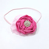 Ryleigh- Pink lace and hot pink Headband