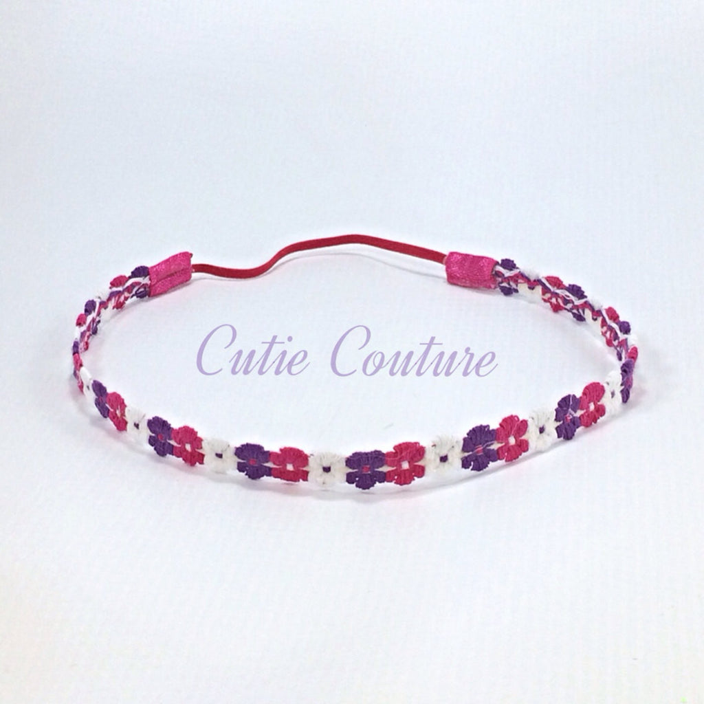 Pink, Purple and White Halo Headband