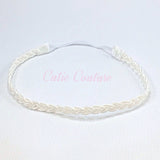 White Braided headband