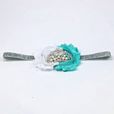 Frozen Headband- White and Aqua Princess