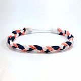 Brandi- Navy, Coral, and White Braided Headband