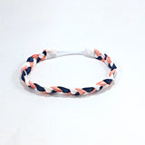 Brandi- Navy, Coral, and White Braided Headband
