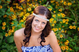 Justine- Silver sequin headband