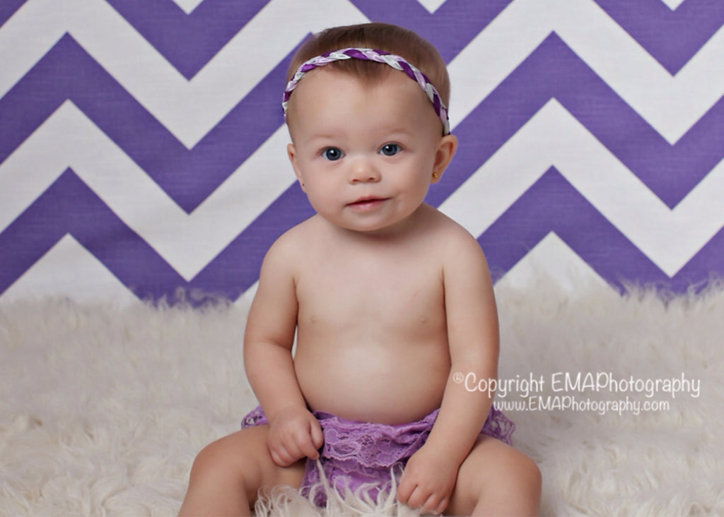 Brandi- Purple, Lavender, and Silver Braided Headband
