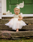 Samantha- Cream Flower on a gold braided headband
