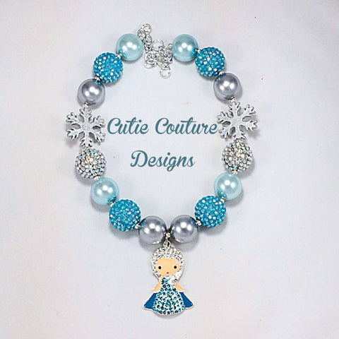 Elsa bubblegum necklace- Frozen
