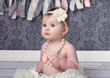 Brynn (big) Ivory Burlap Headband