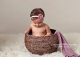 Cammie- Dusty Rose Headband or Clip