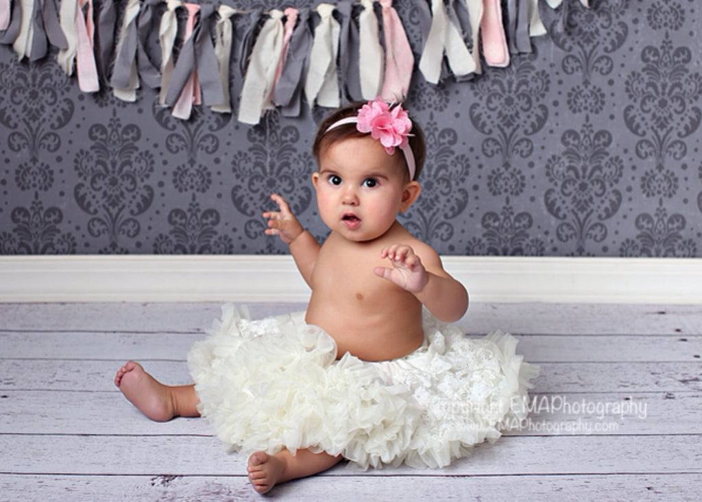 Brynn (Big)- Pink Burlap Headband