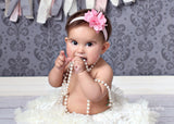 Brynn (Big)- Pink Burlap Headband