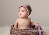 Cammie- Dusty Rose Headband or Clip